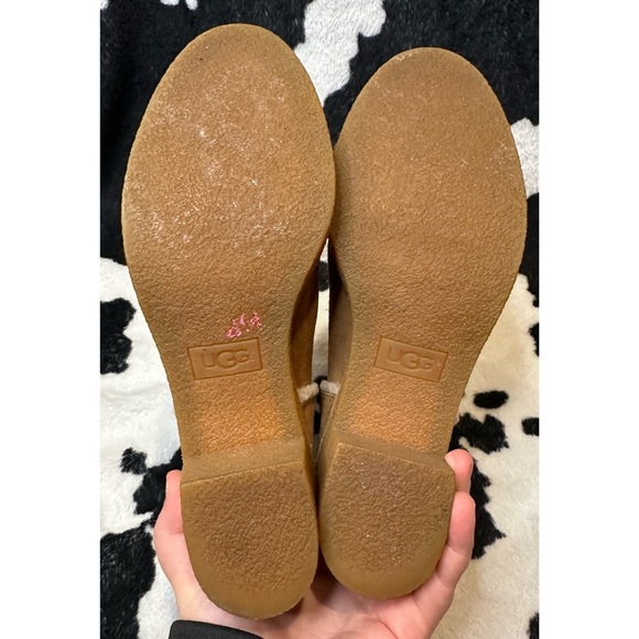UGG Women's Kasen Suede and Sheepskin Block Heel Booties Size 7.5 - Picture 7 of 8